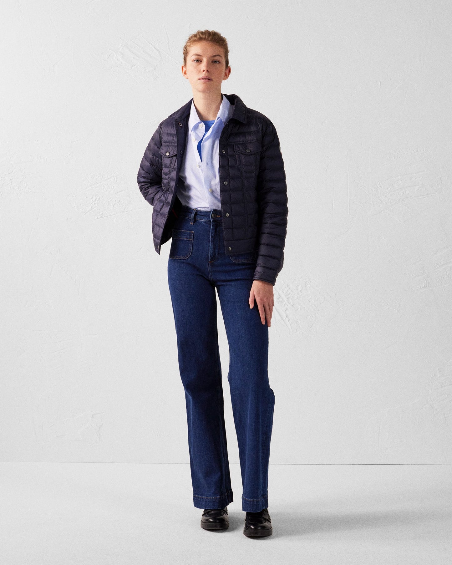 Doudoune courte esprit denim Marine Elise