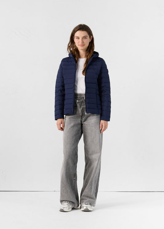 Doudoune à capuche stretch légère Marine Salma