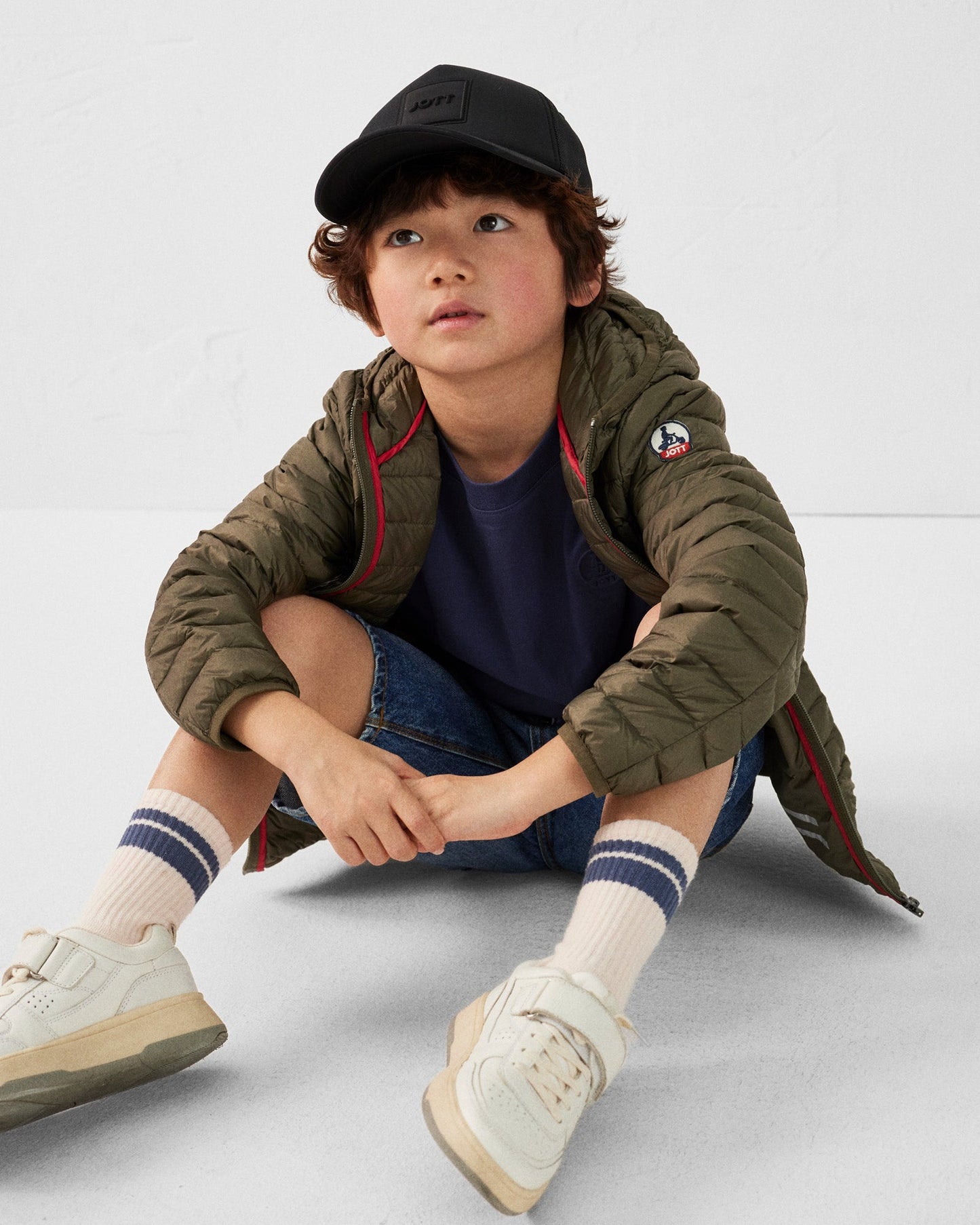 Doudoune légère à capuche enfant Army Hugo