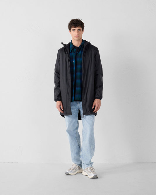 Imperméable long doublé polaire Noir Oban Polar