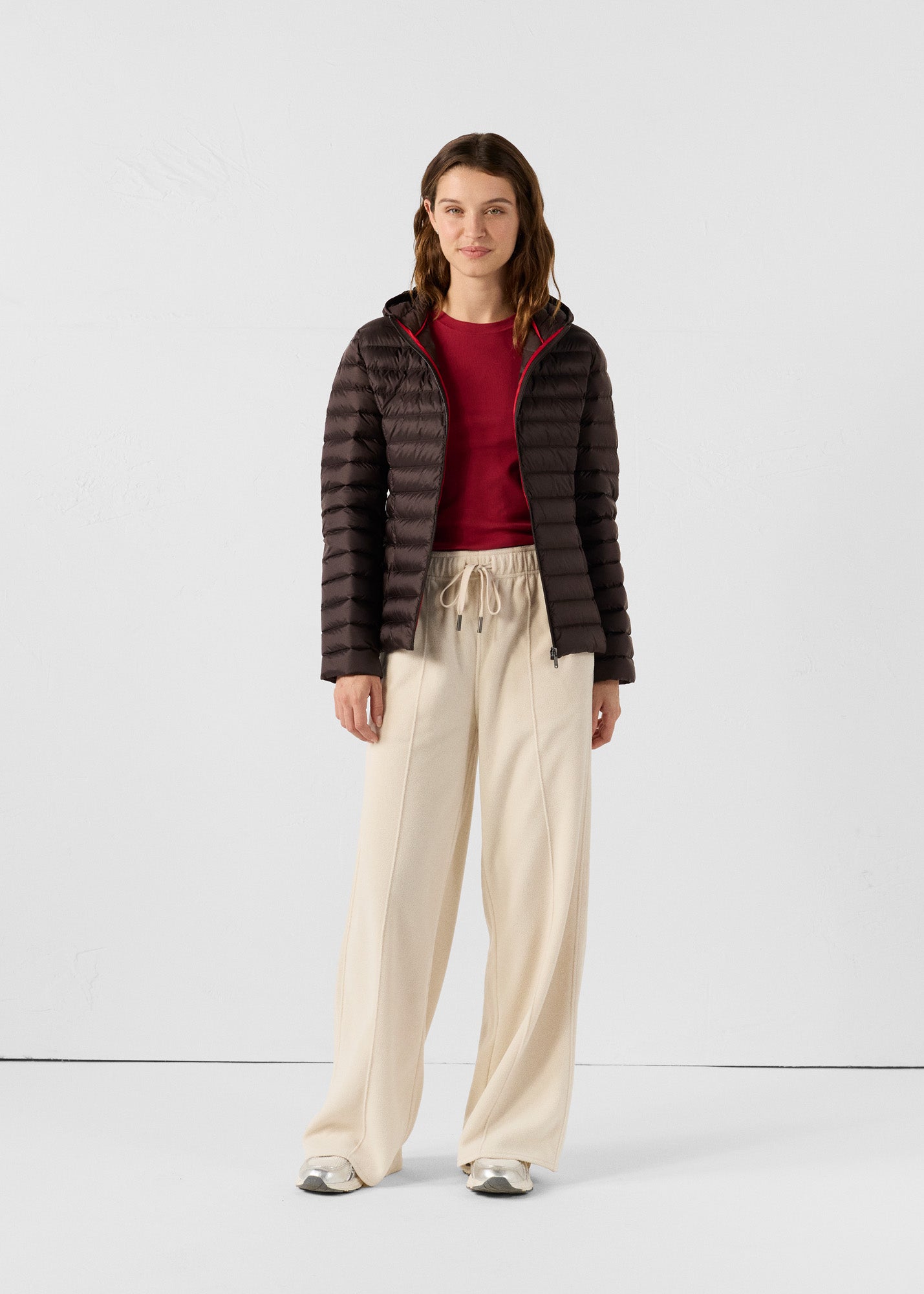 Doudoune légère à capuche Café noir Cloe