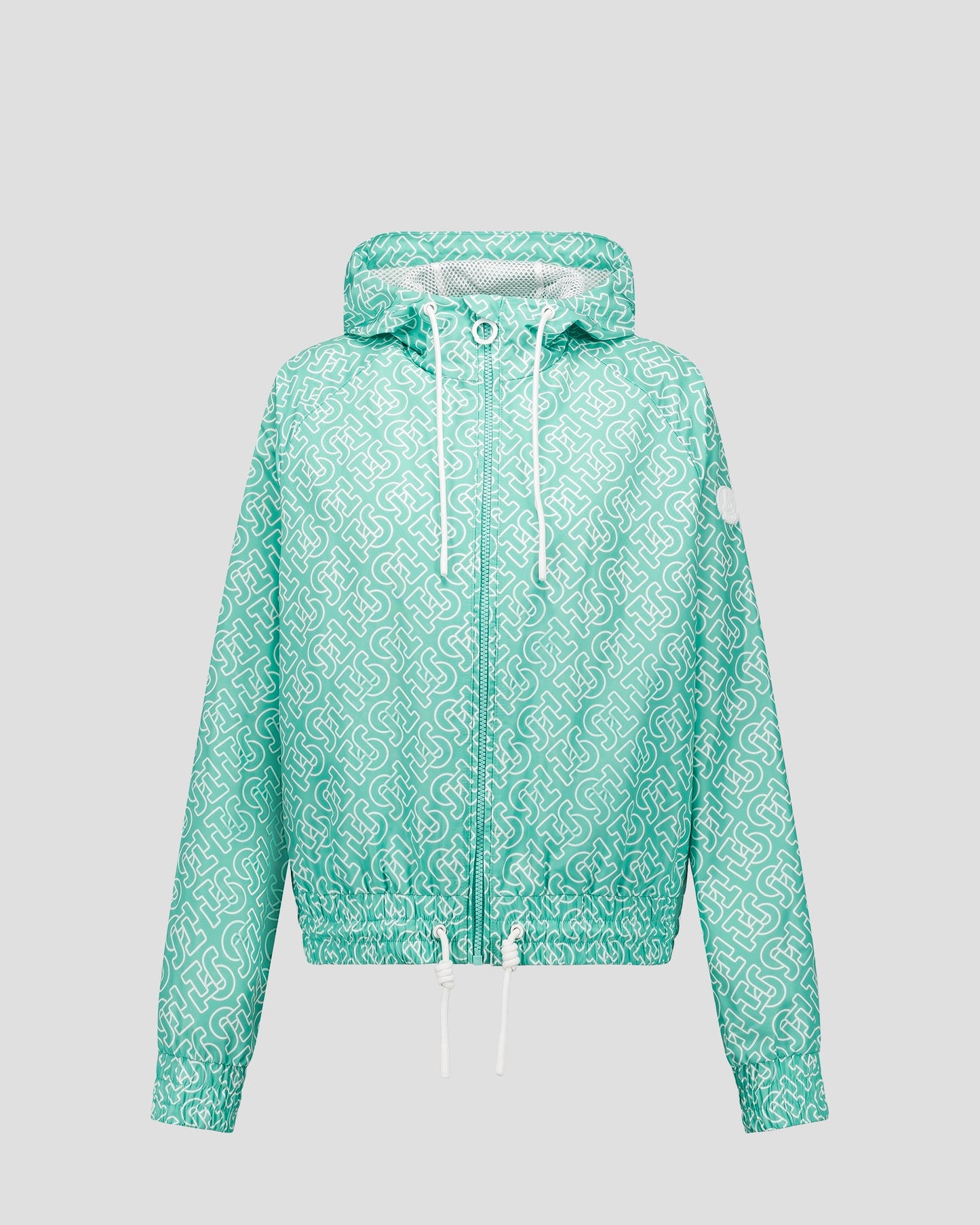 Blouson coupe-vent léger à capuche Mono lagon Alize monogram