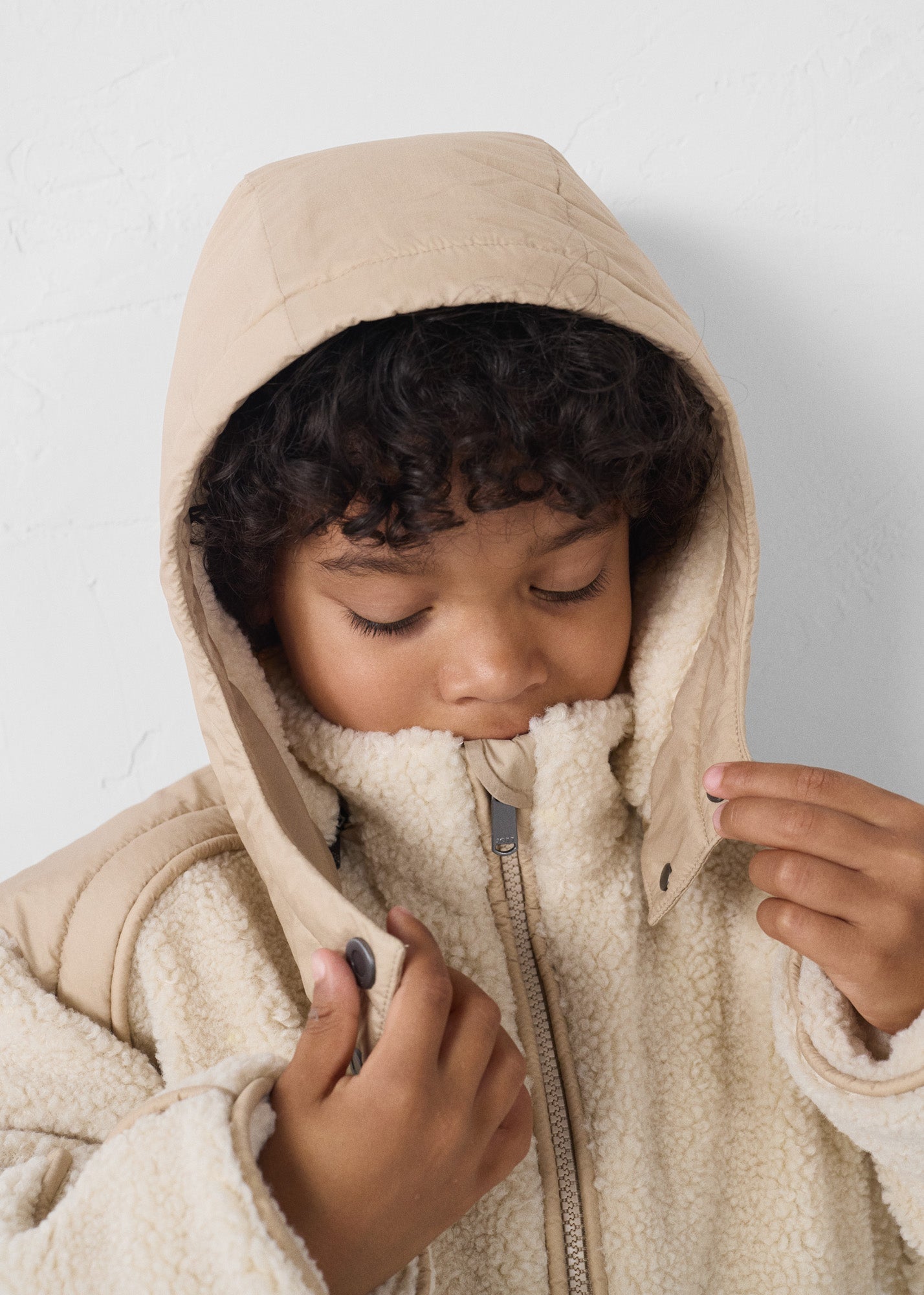 Doudoune enfant sherpa Naturel Gwen