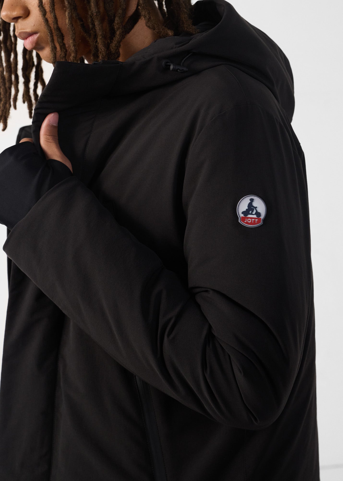 Veste longue à capuche Noir Icefloe