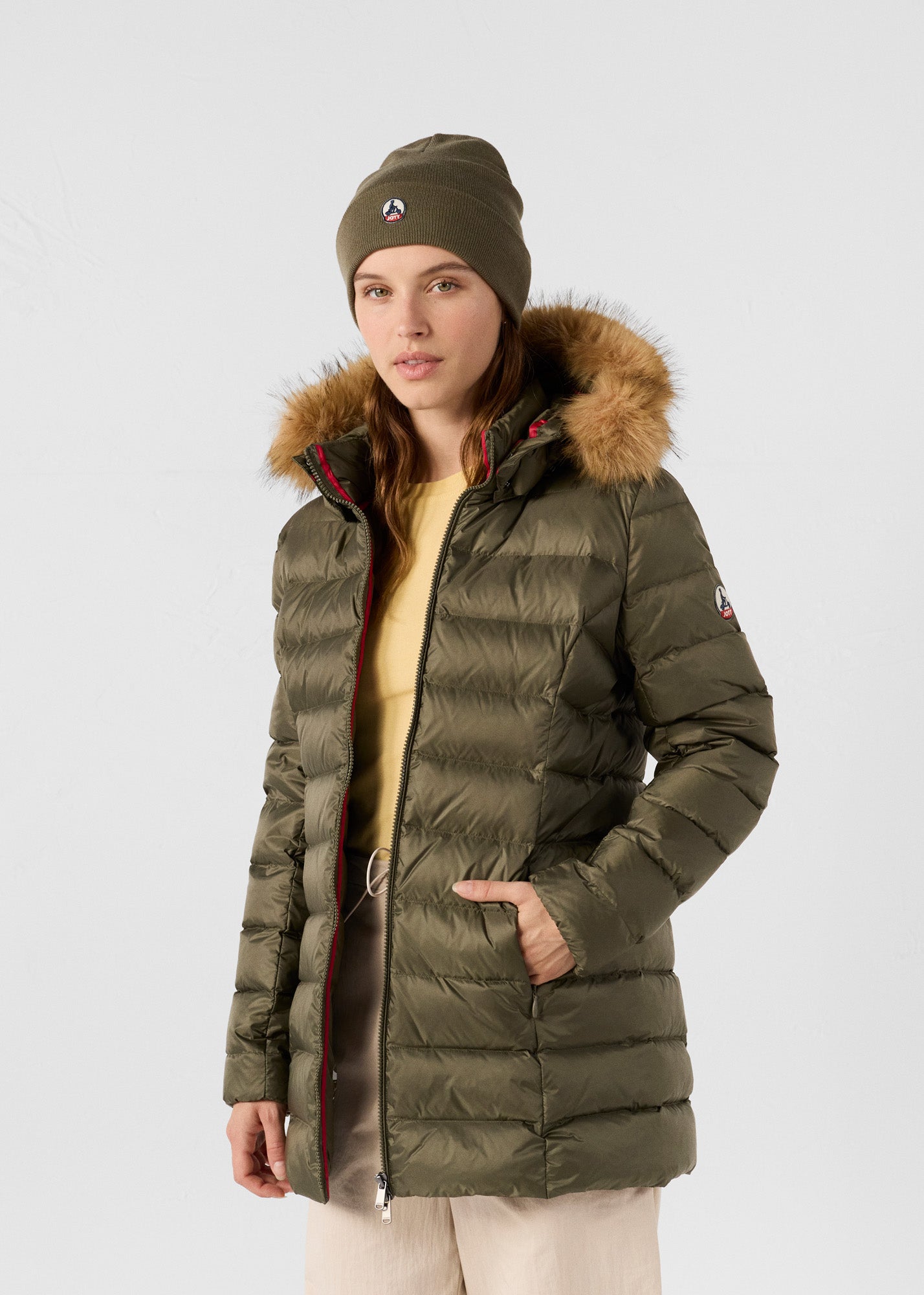 Doudoune mi-longue Grand Froid Army Perle