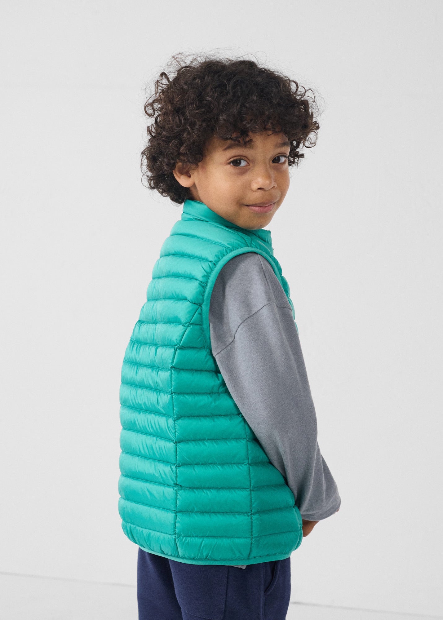 Doudoune sans manches enfant Vert persan Zoe