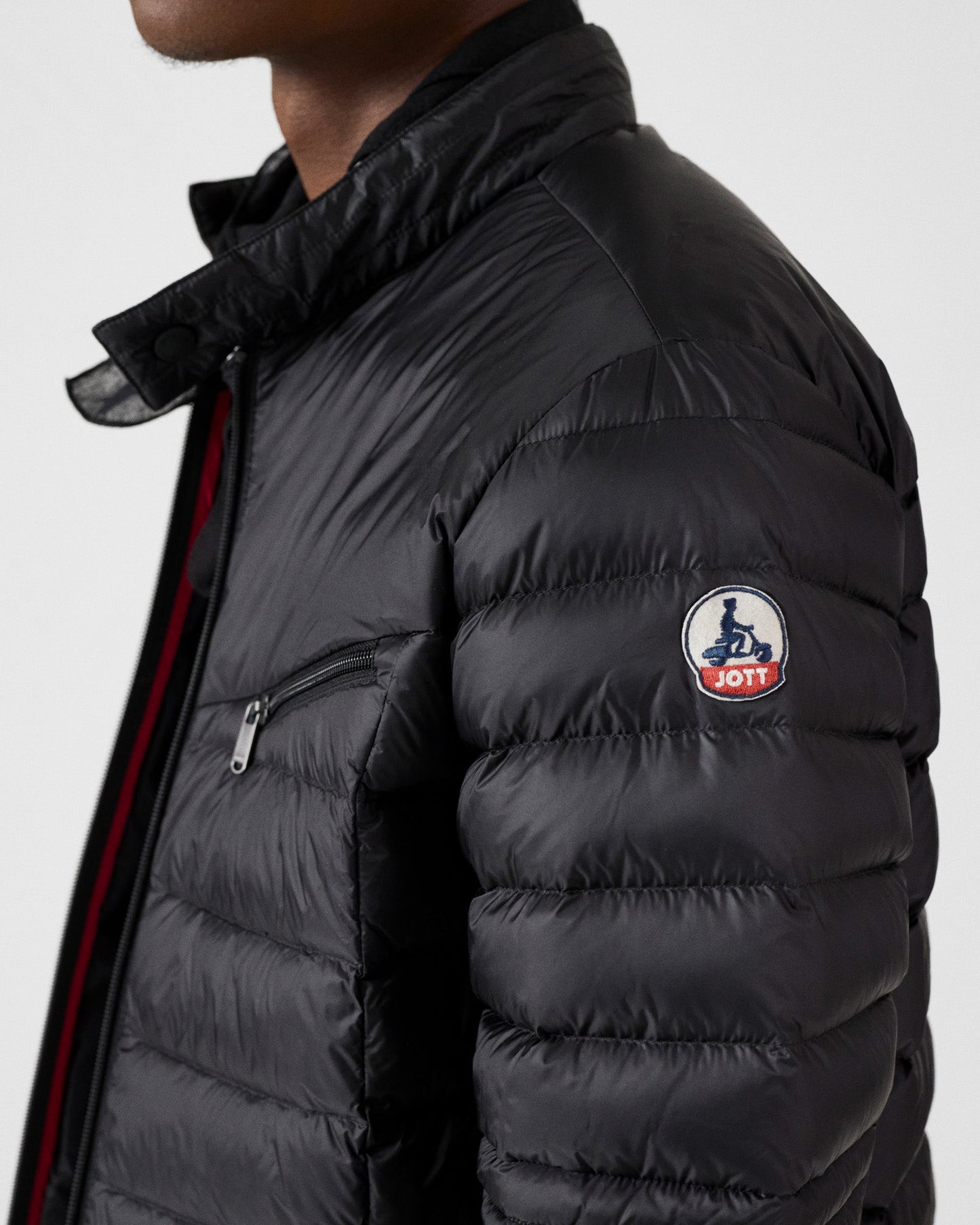 Doudoune coupe motard Noir David