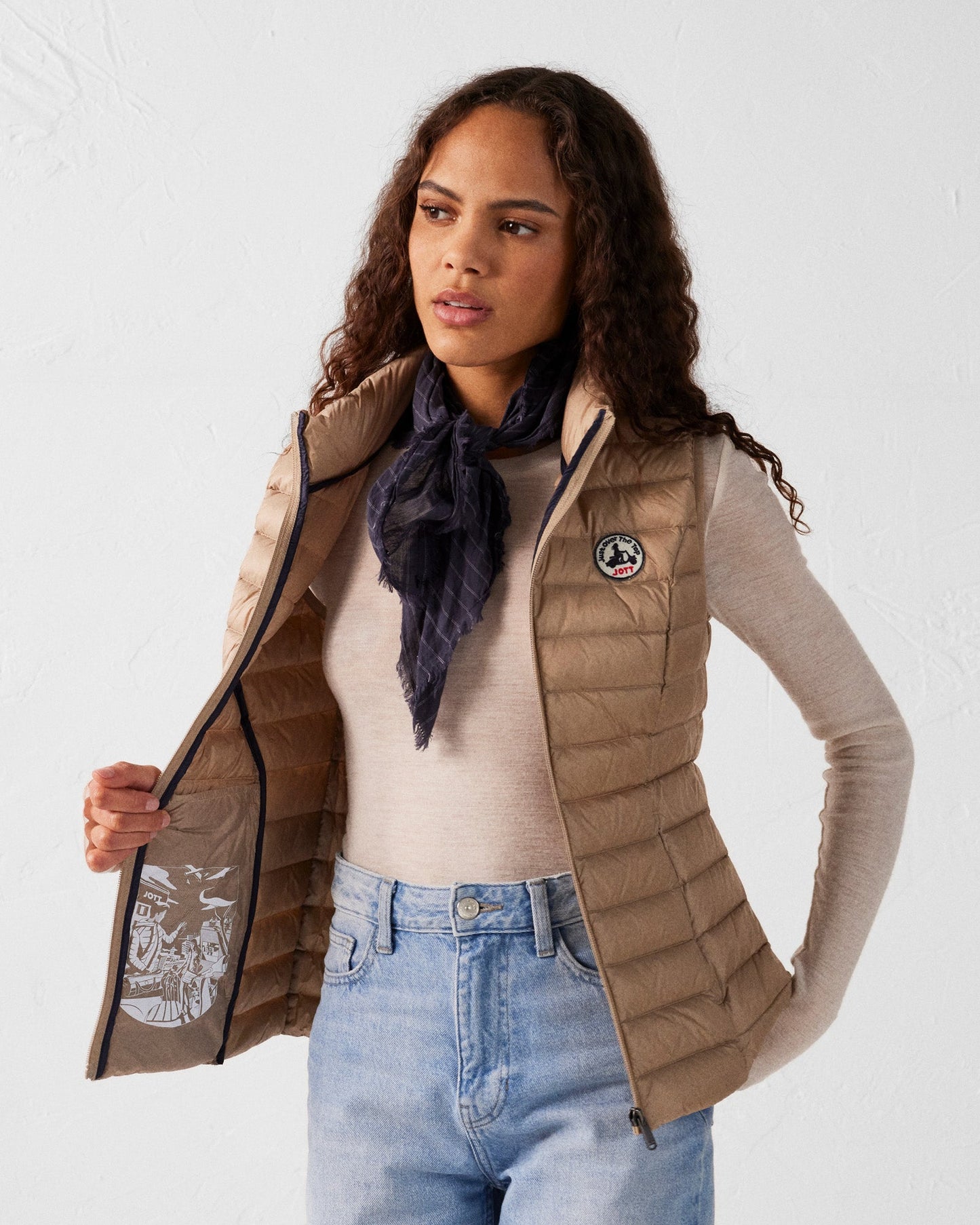 Doudoune légère sans manches Beige Seda