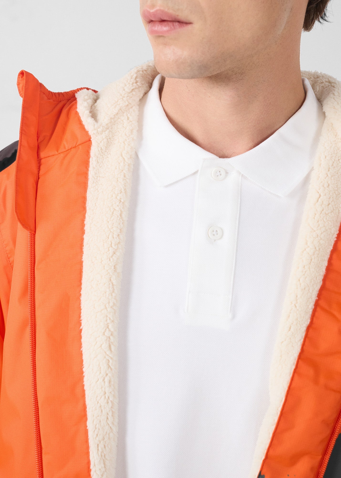 Imperméable sherpa long Rouge feu Hallin sherpa