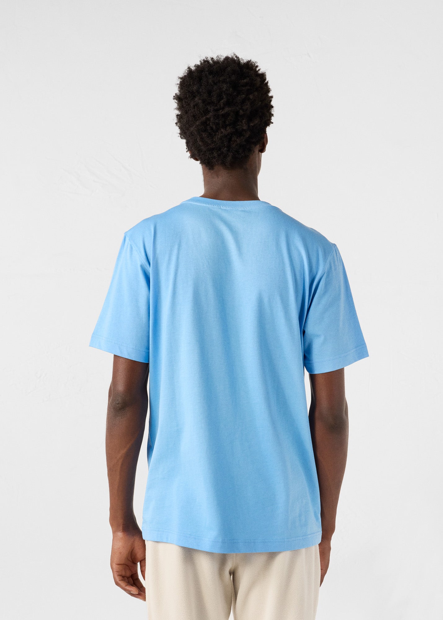 T-Shirt à col rond Bleu cristal Petro