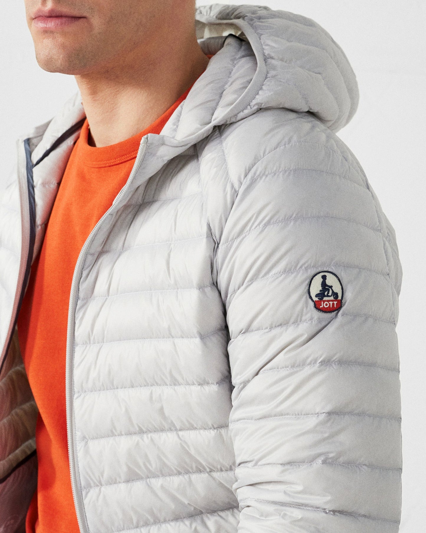 Doudoune légère à capuche Gris glace Nico