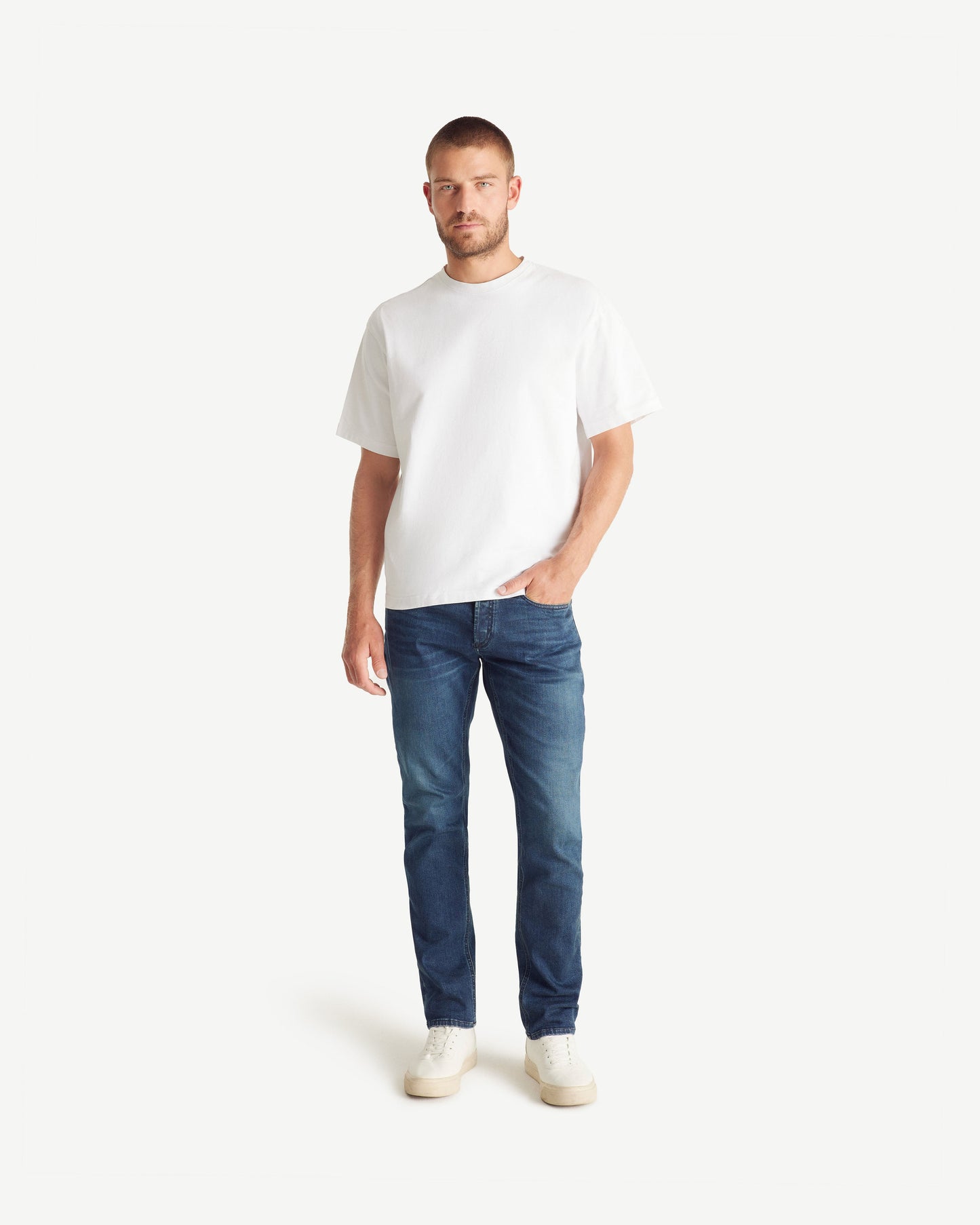 Jean homme coupe slim Bleu moyen Razor JOTT x DENHAM