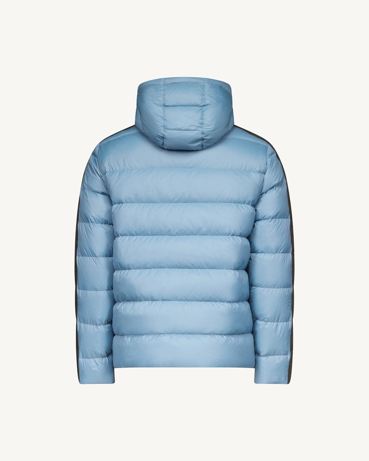 Doudoune droite à capuche Bleu délavé John Ribbon