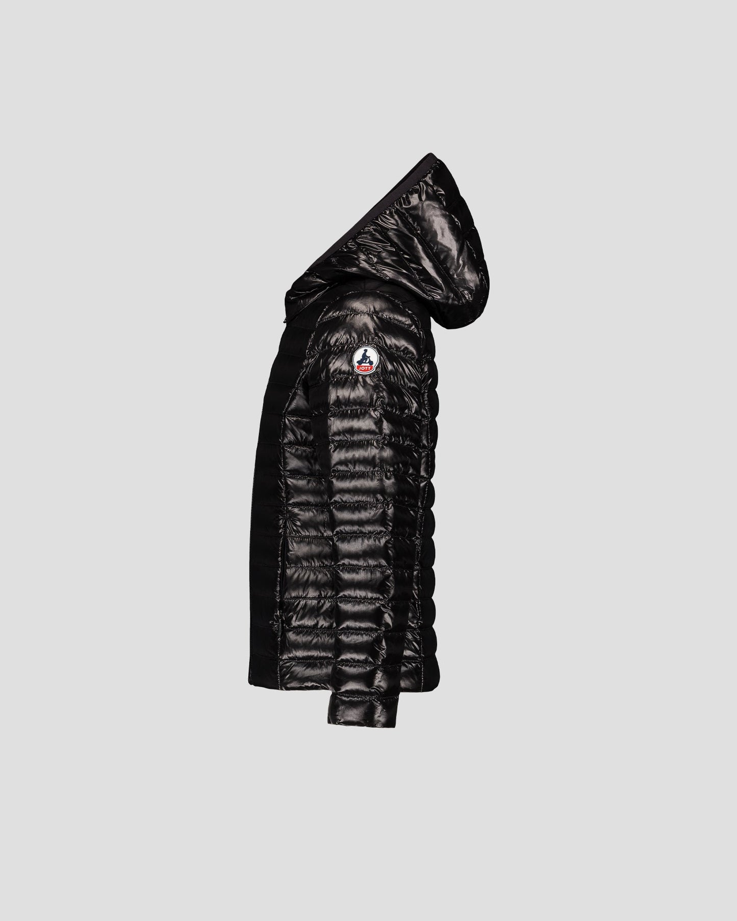 Doudoune légère à capuche enfant Noir Carla shiny