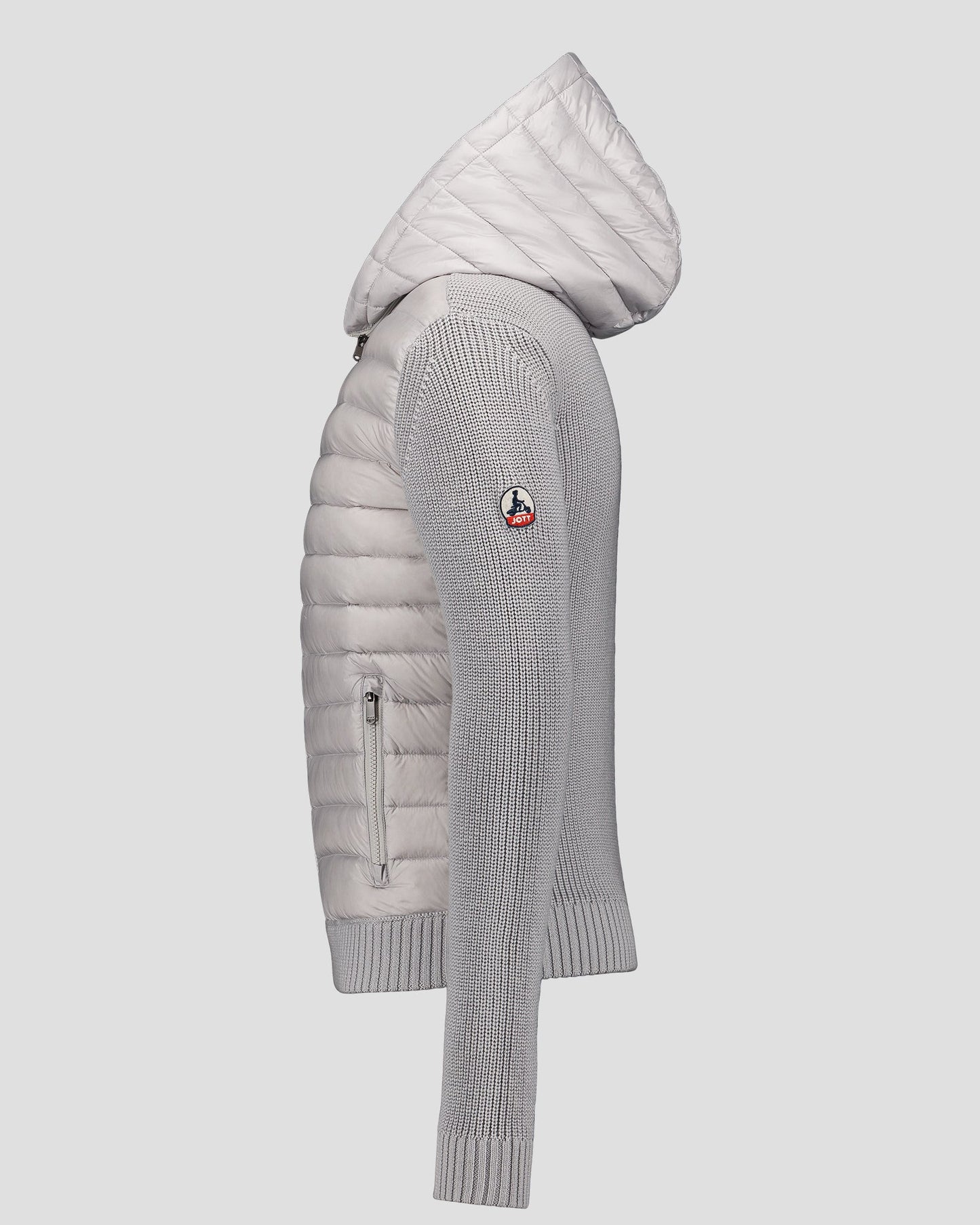Doudoune bi-matière Gris glace Jumping