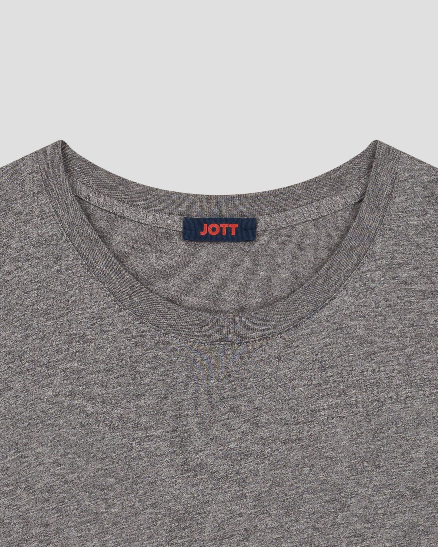 T-Shirt à col rond Gris chine fonce Petro