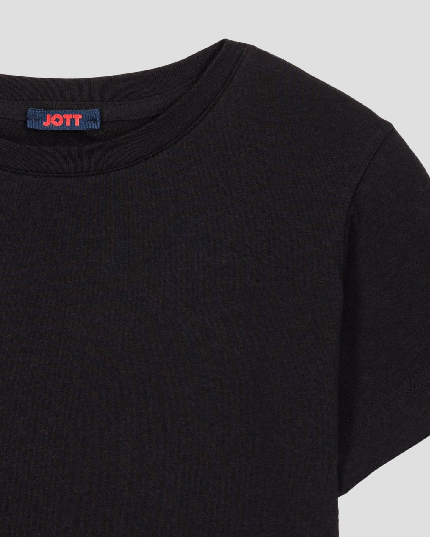 T-shirt enfant à col rond Noir Pio