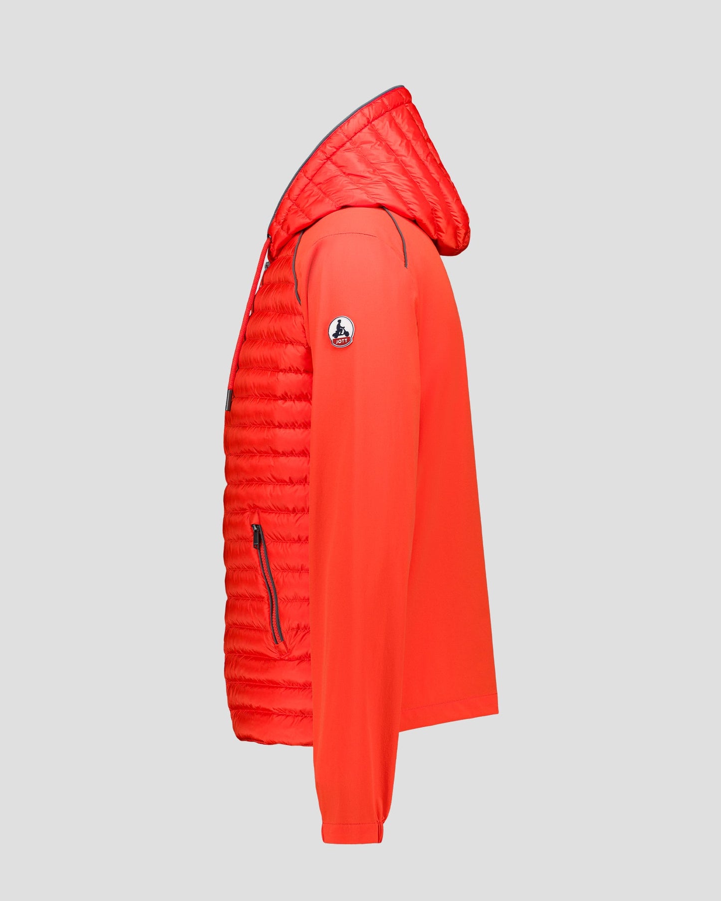 Doudoune bi-matière Rouge feu Stride