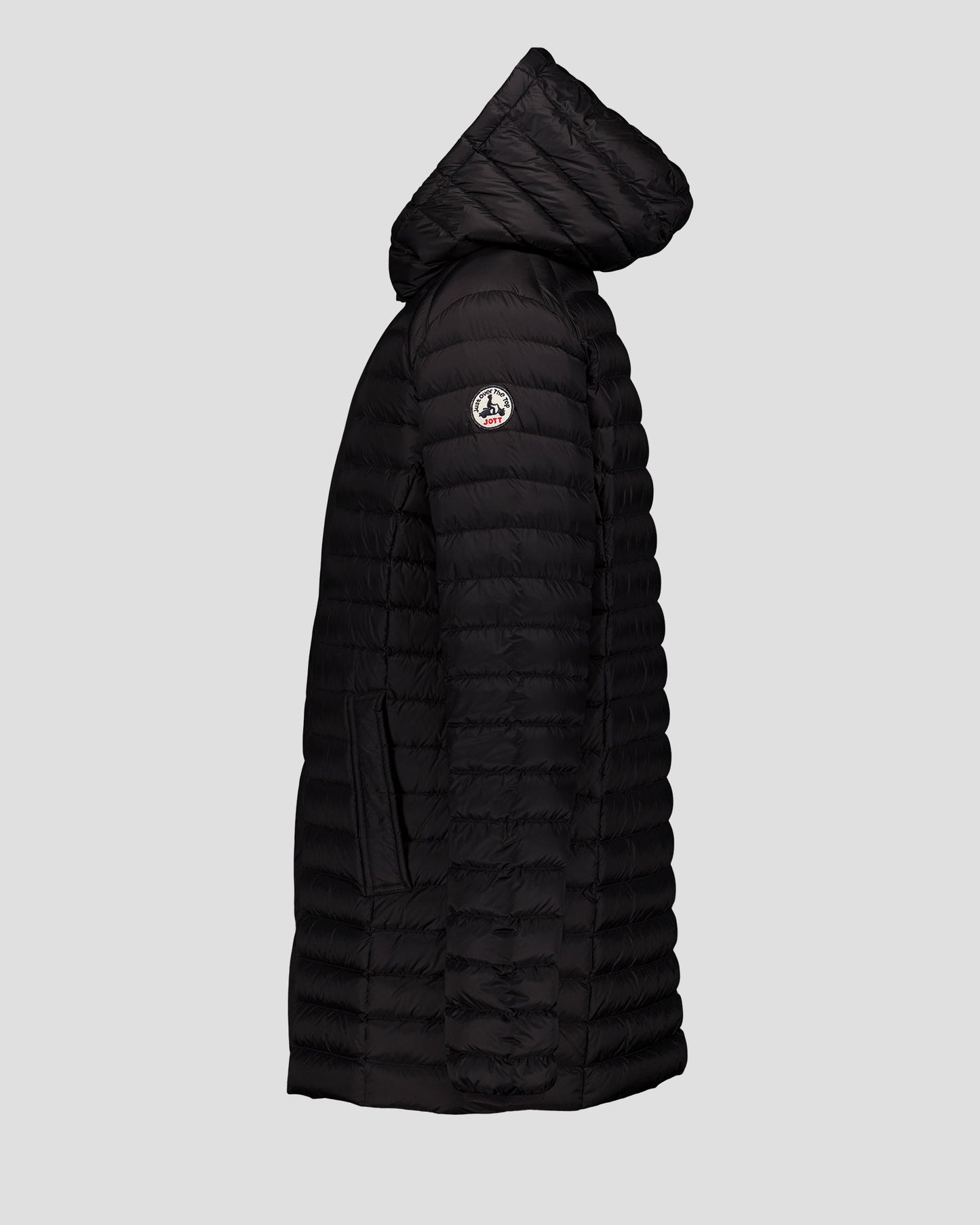 Doudoune mi-longue à capuche Noir Xavier