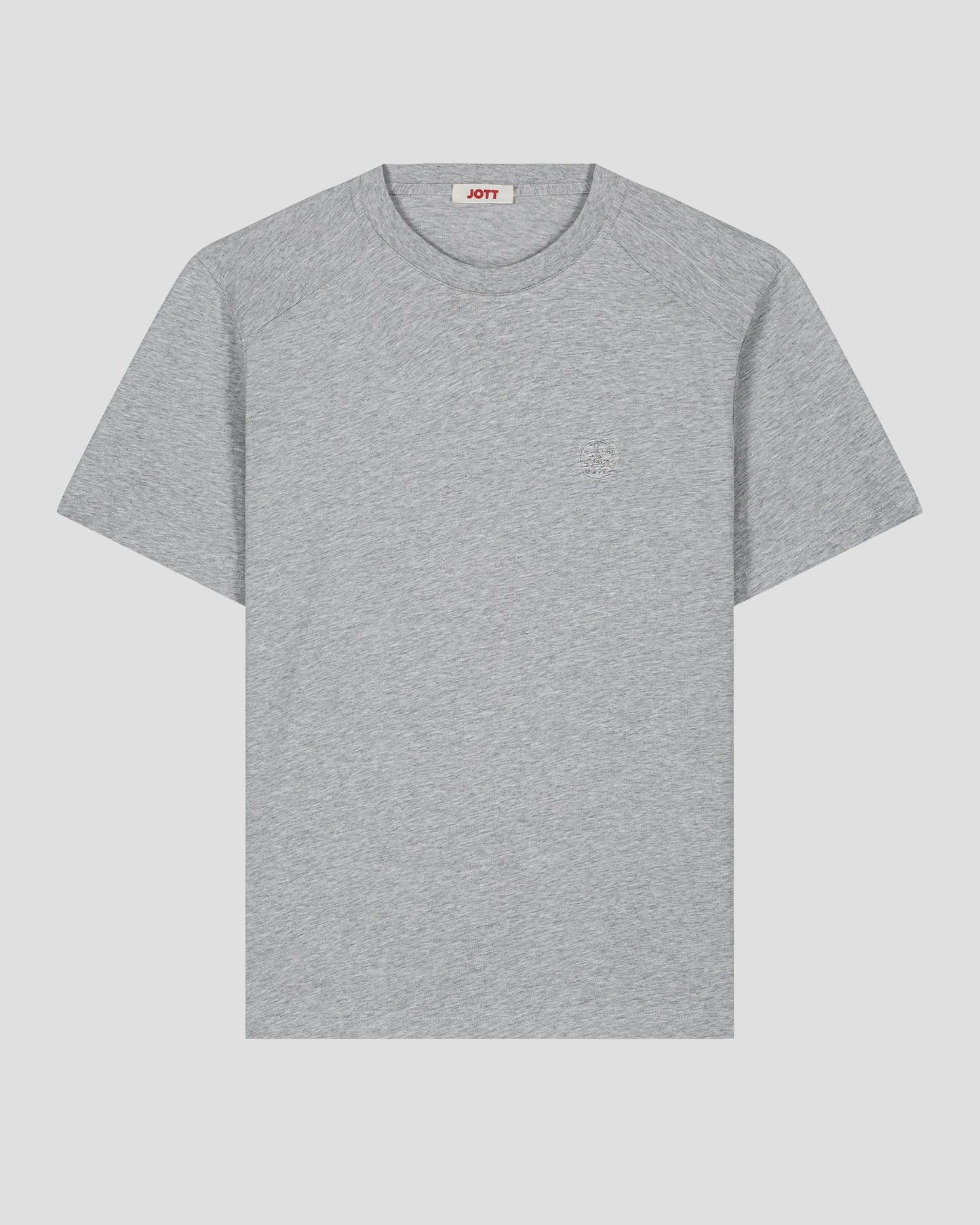T-shirt col rond homme en coton Gris chiné Pedro