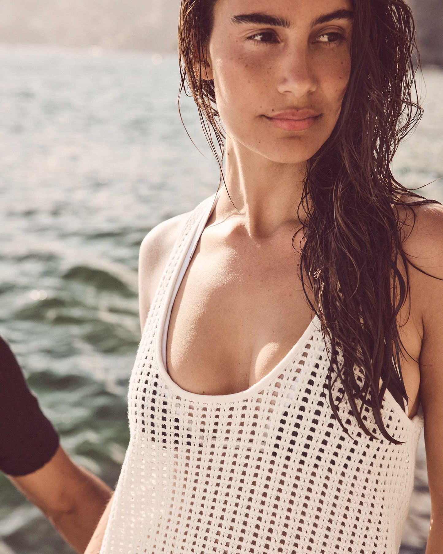 Robe longue en maille de coton Naturel Euginia