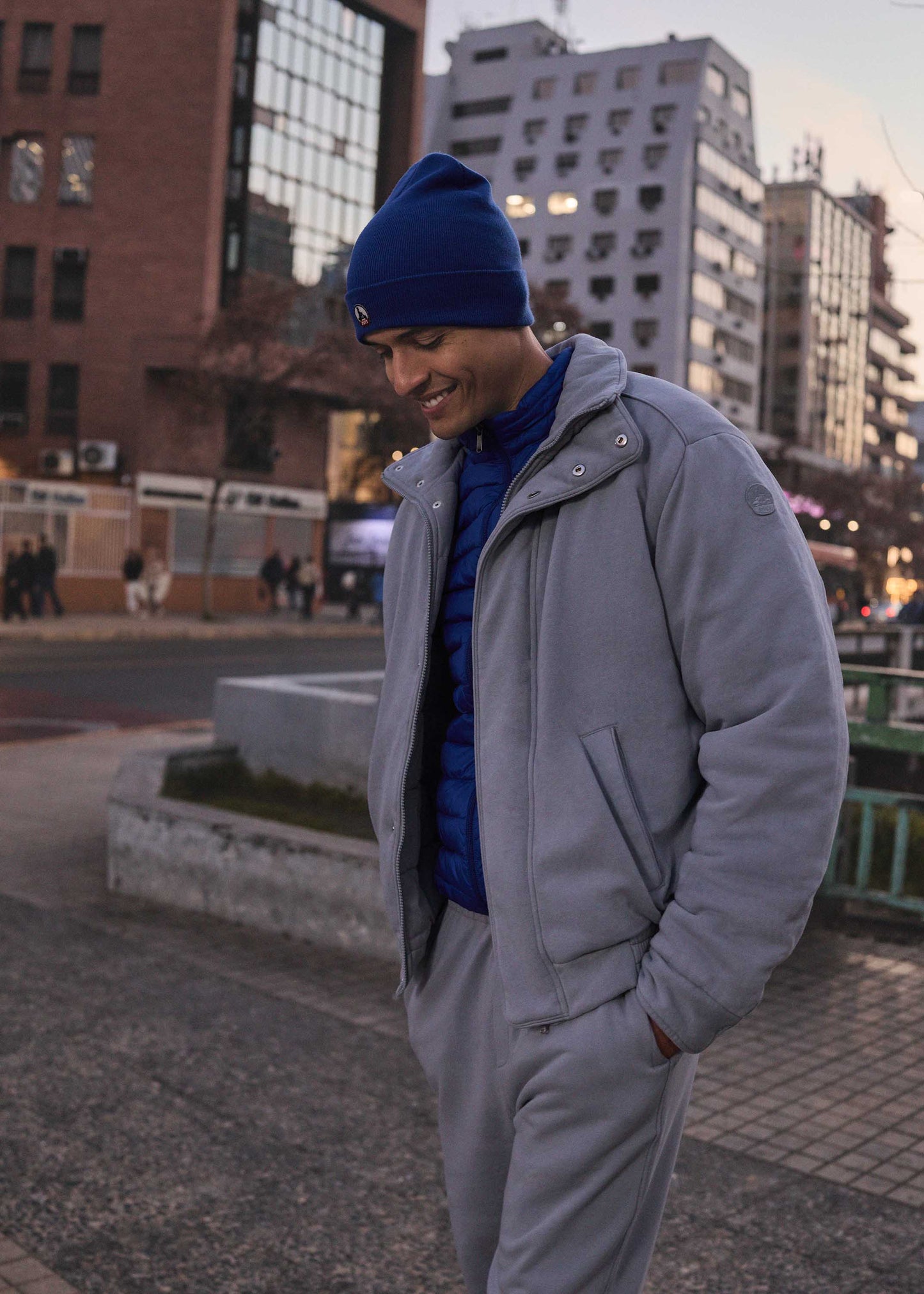 Bomber en jersey Gris souris Hank