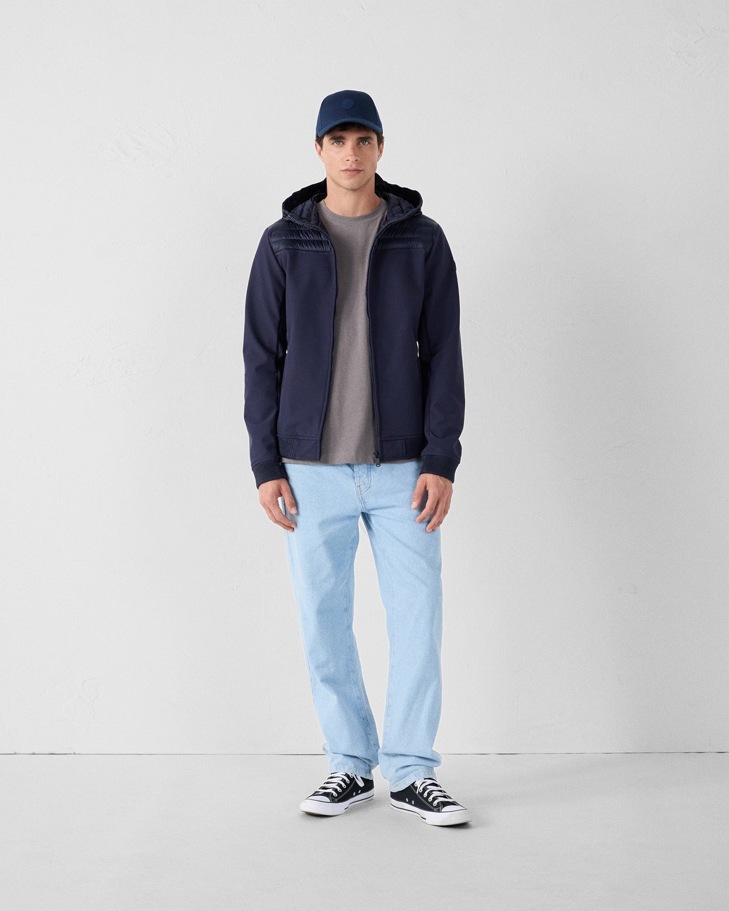 Doudoune bi-matière softshell Marine Paco 2.0