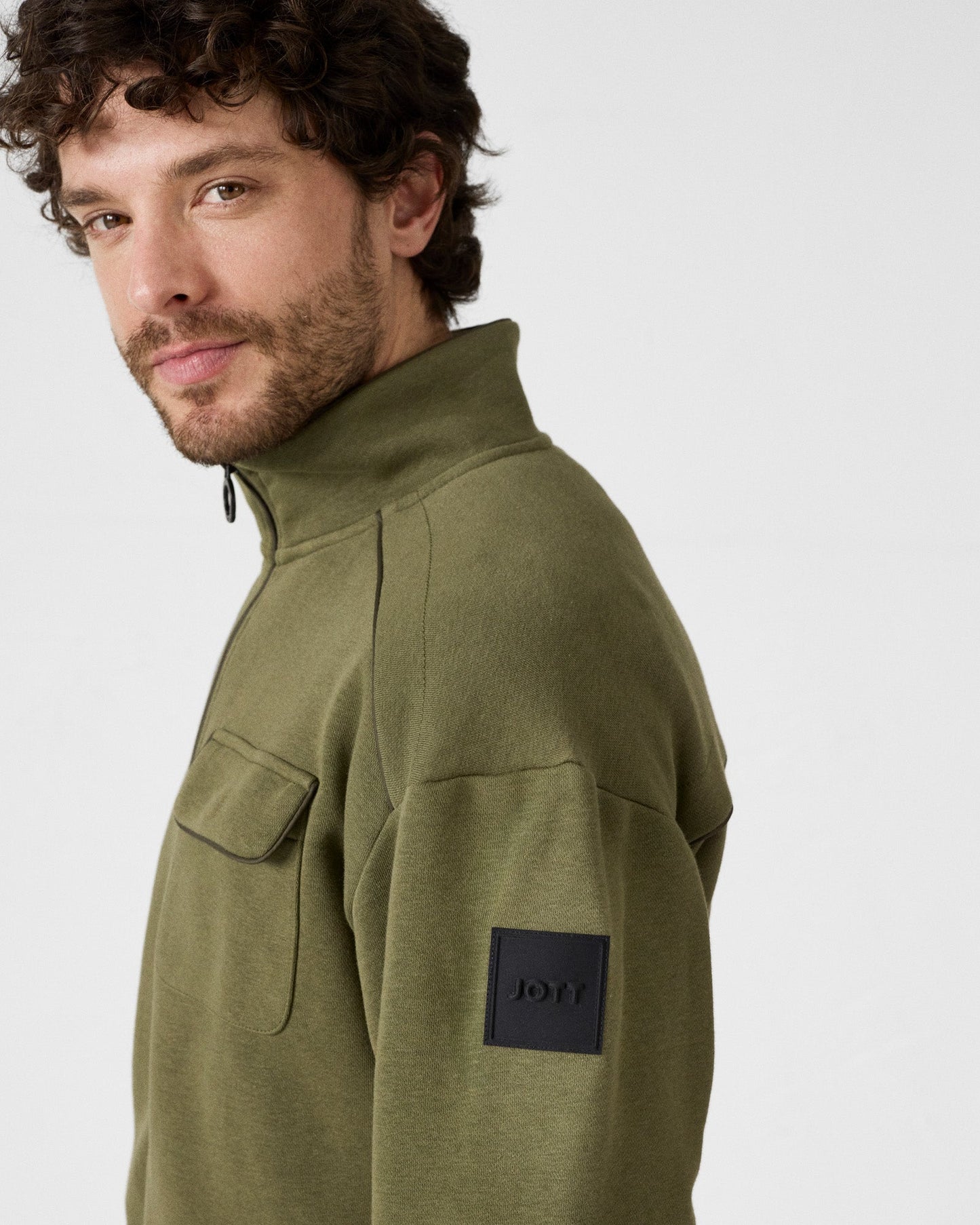 Veste col haut bimatière Army Roger