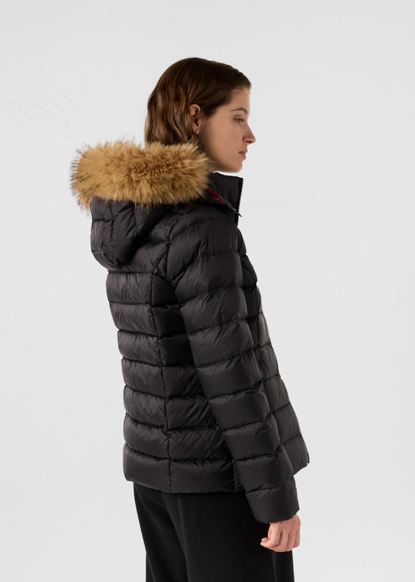 Doudoune à capuche Grand Froid Noir Luxe