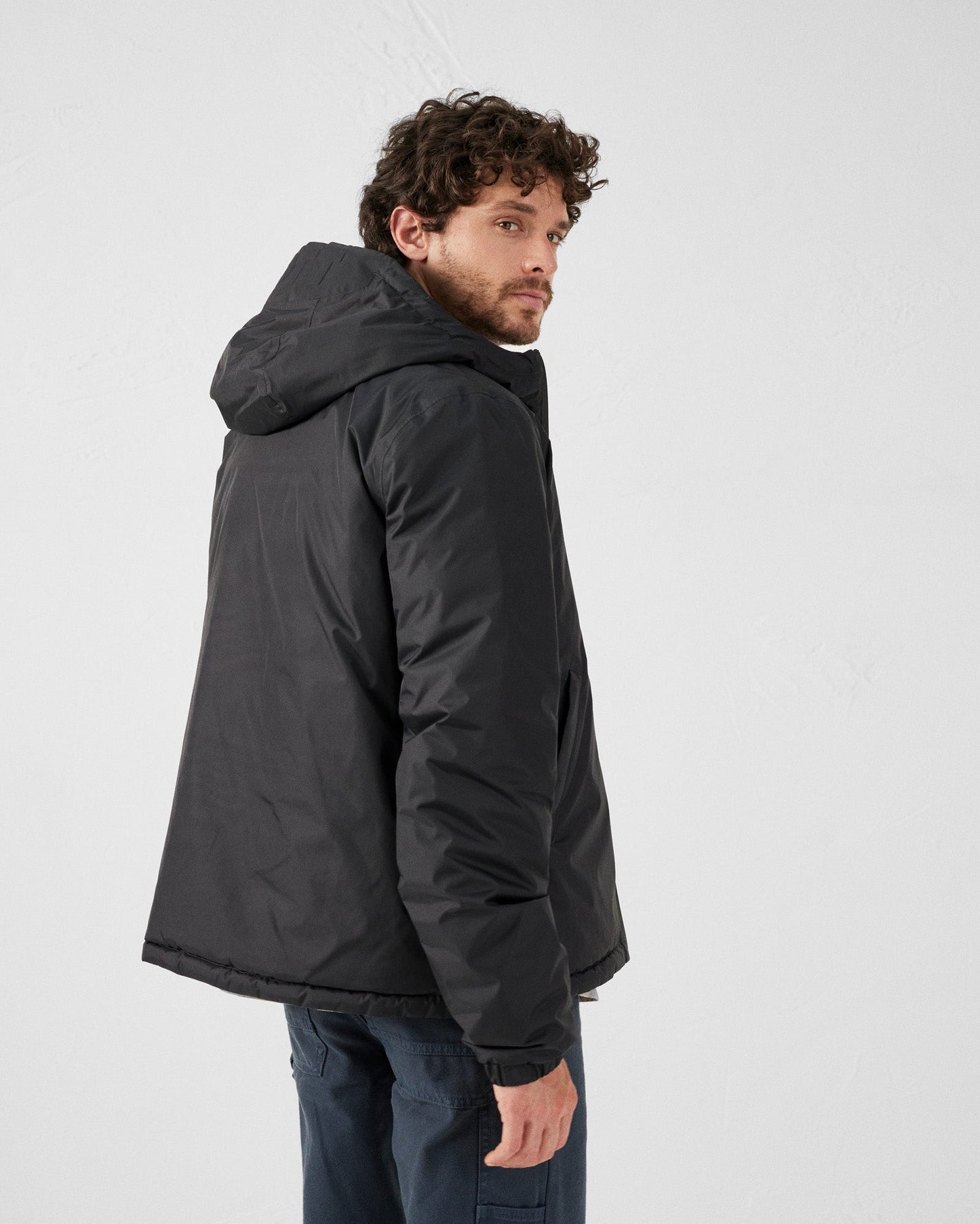 Doudoune réversible à capuche Noir Bergen 2.0