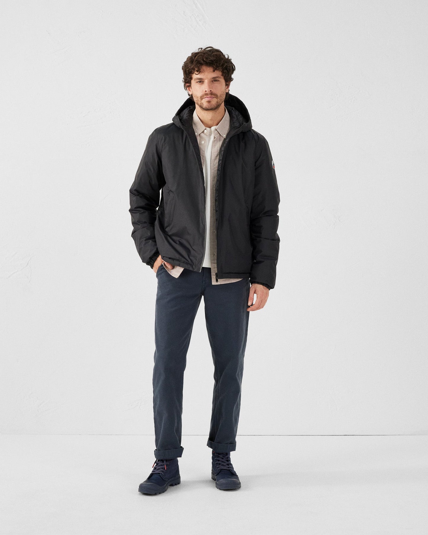 Doudoune réversible à capuche Noir Bergen 2.0