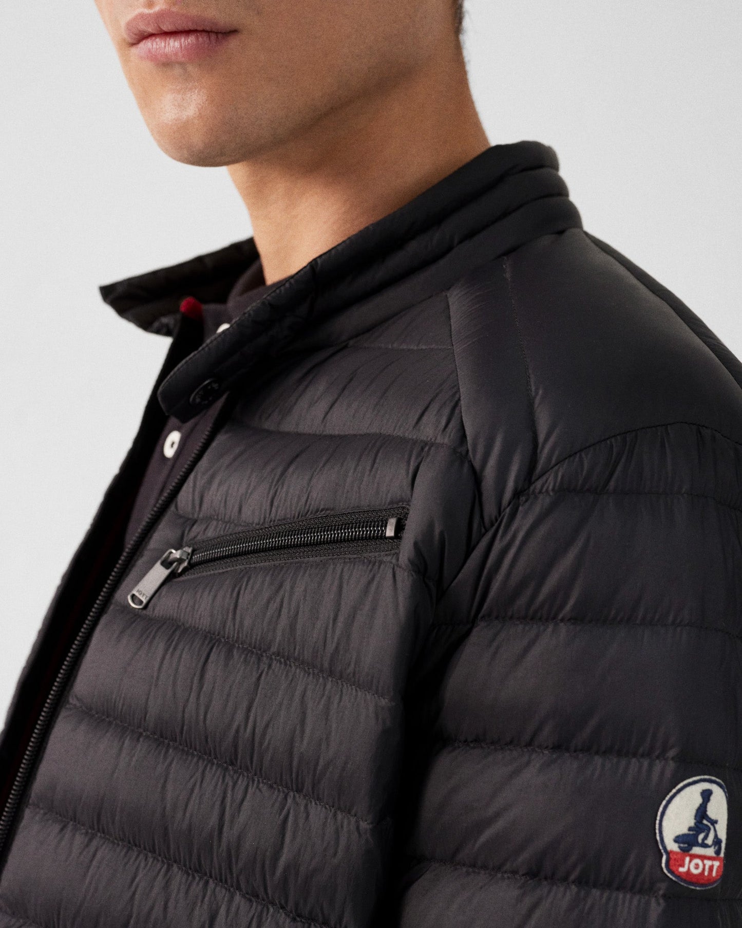 Doudoune coupe motard Noir Alek