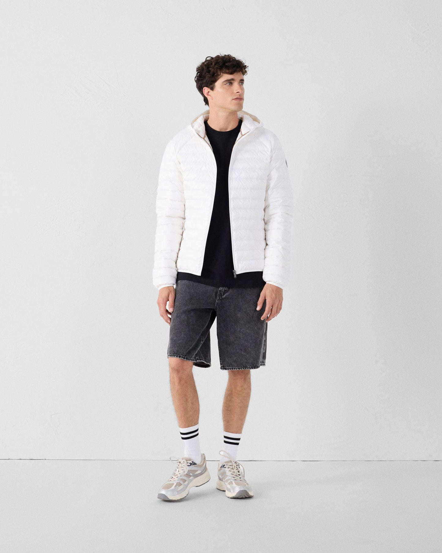 Doudoune légère à capuche Blanc Nico