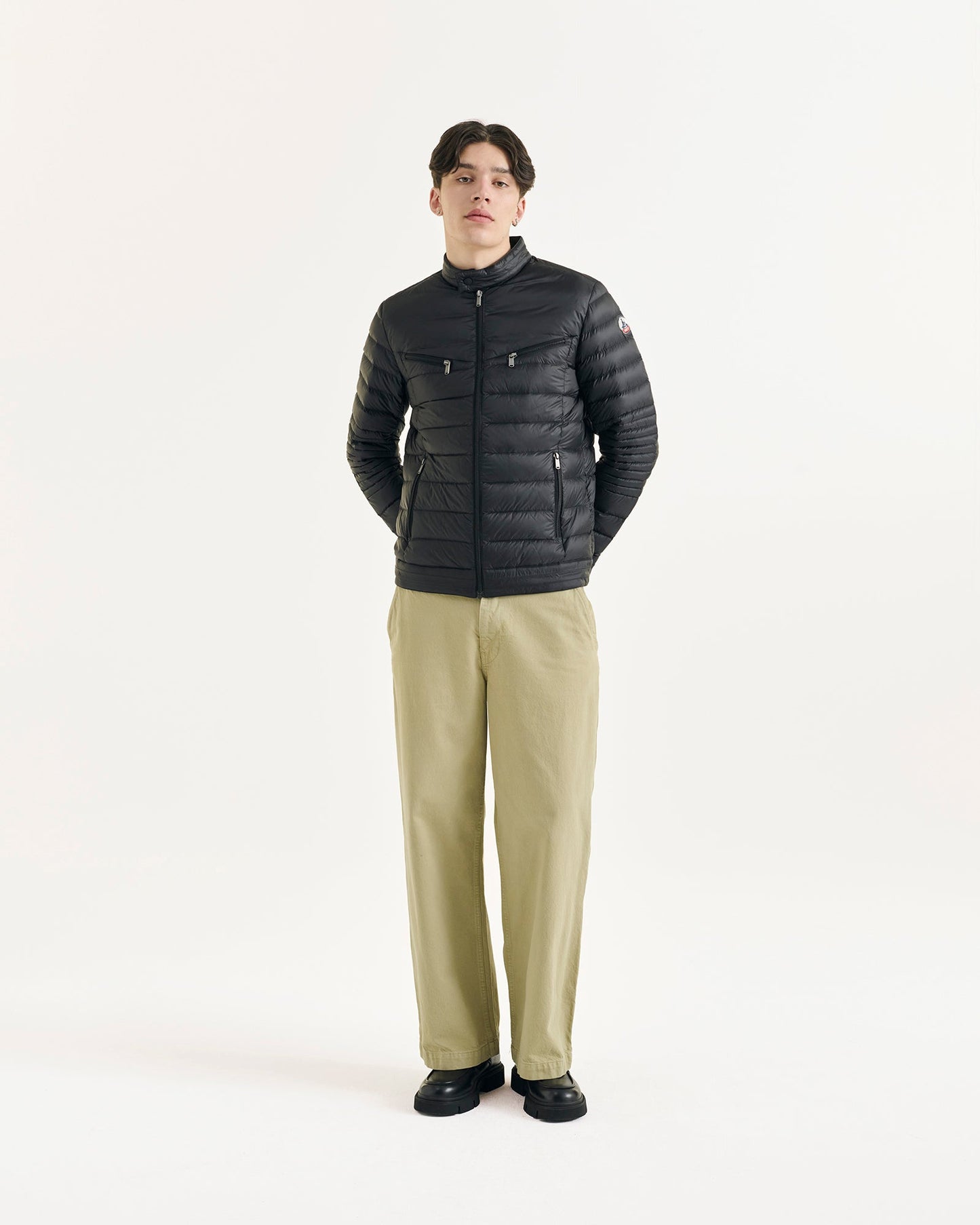 Doudoune coupe motard Noir David