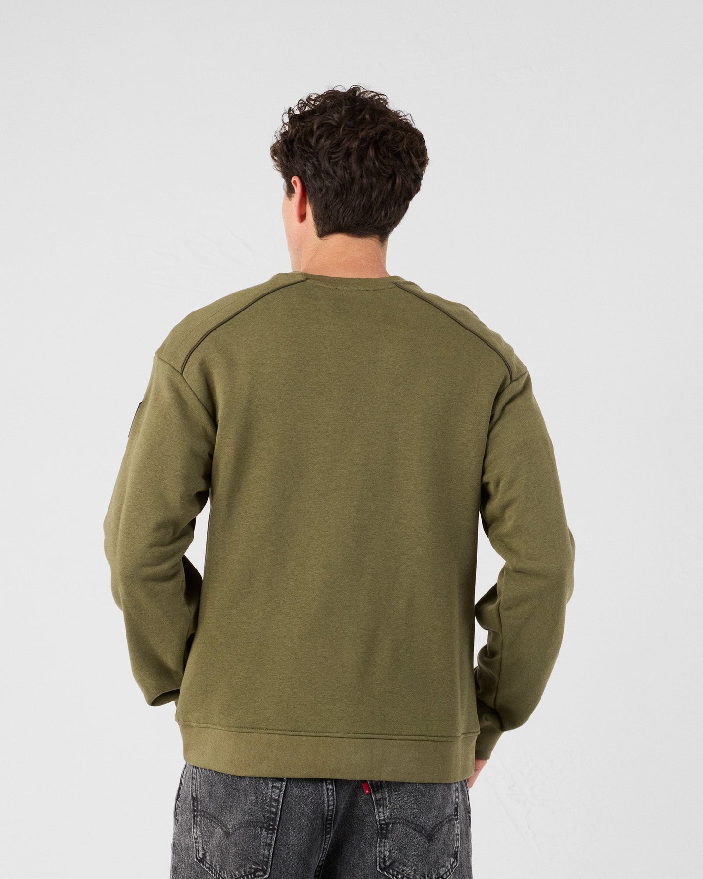 Sweat bimatière col rond Army Alphonse