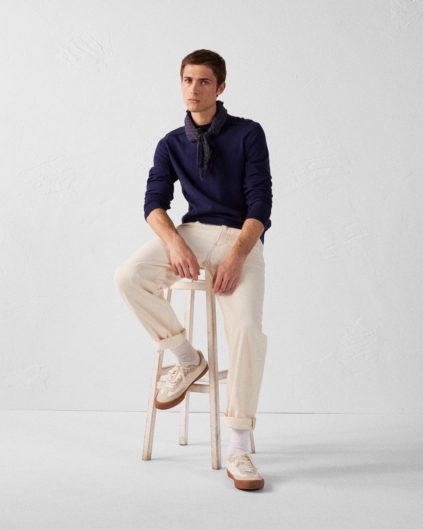 Pull en maille col rond Marine Hadrien