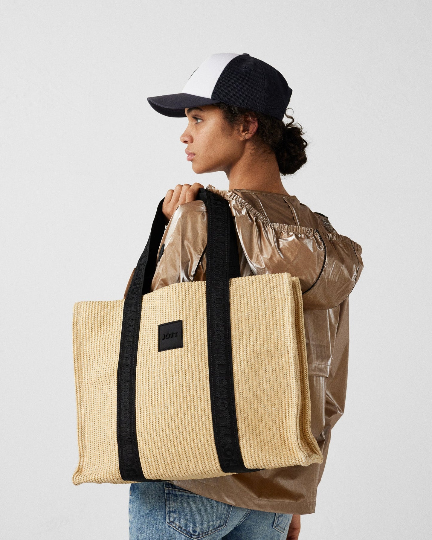 Totebag en raffia Naturel Danika