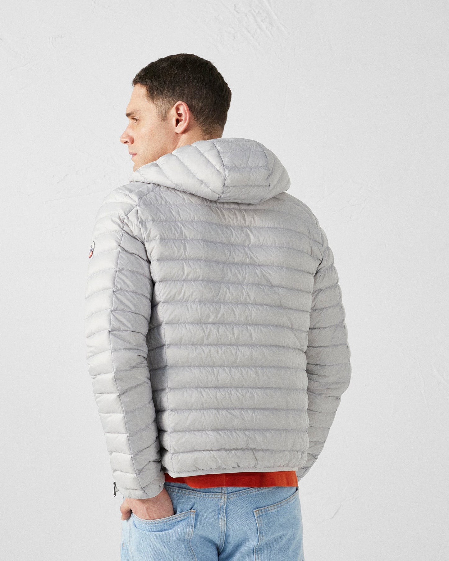 Doudoune légère à capuche Gris glace Nico