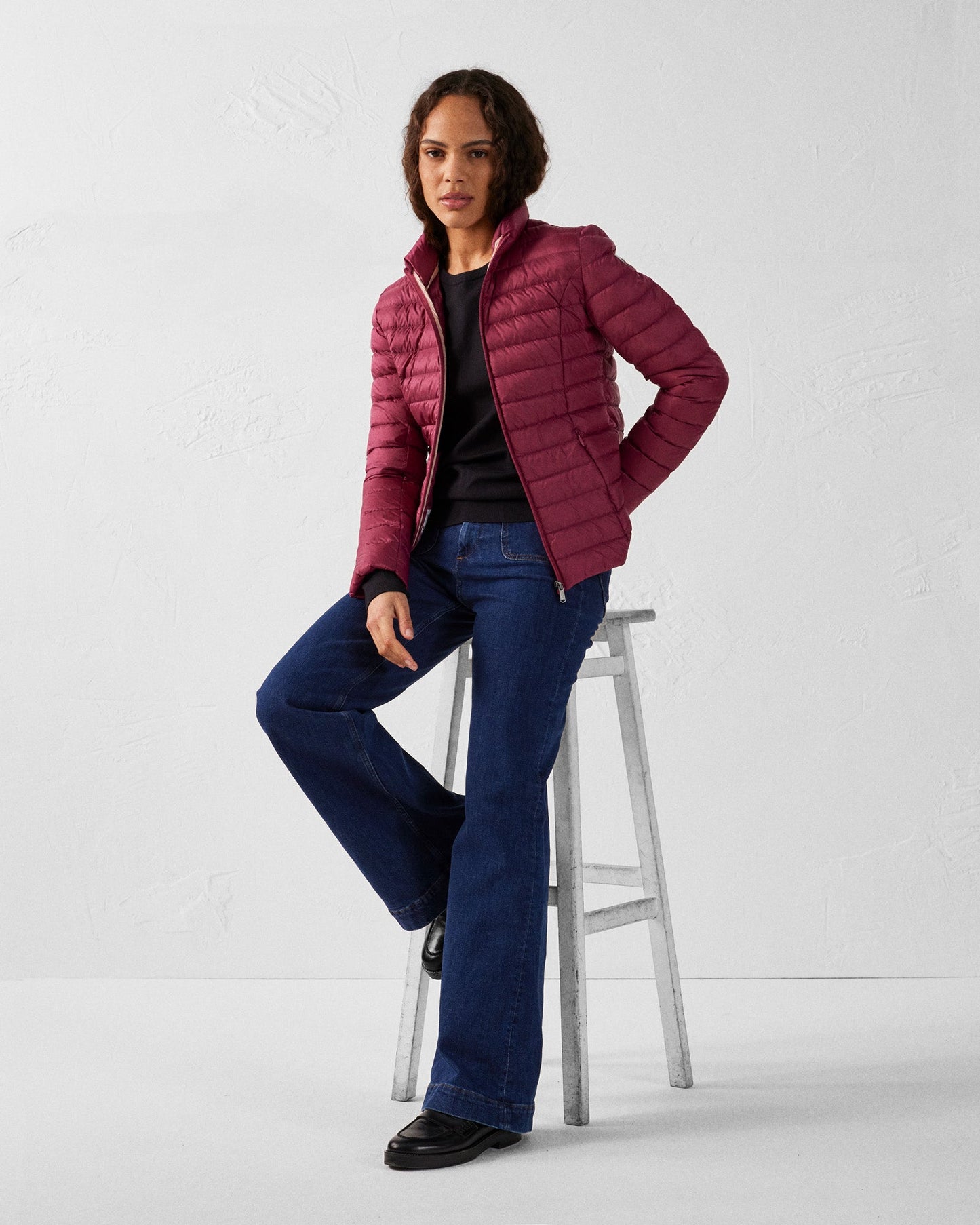 Pull en maille col rond Noir Heloise