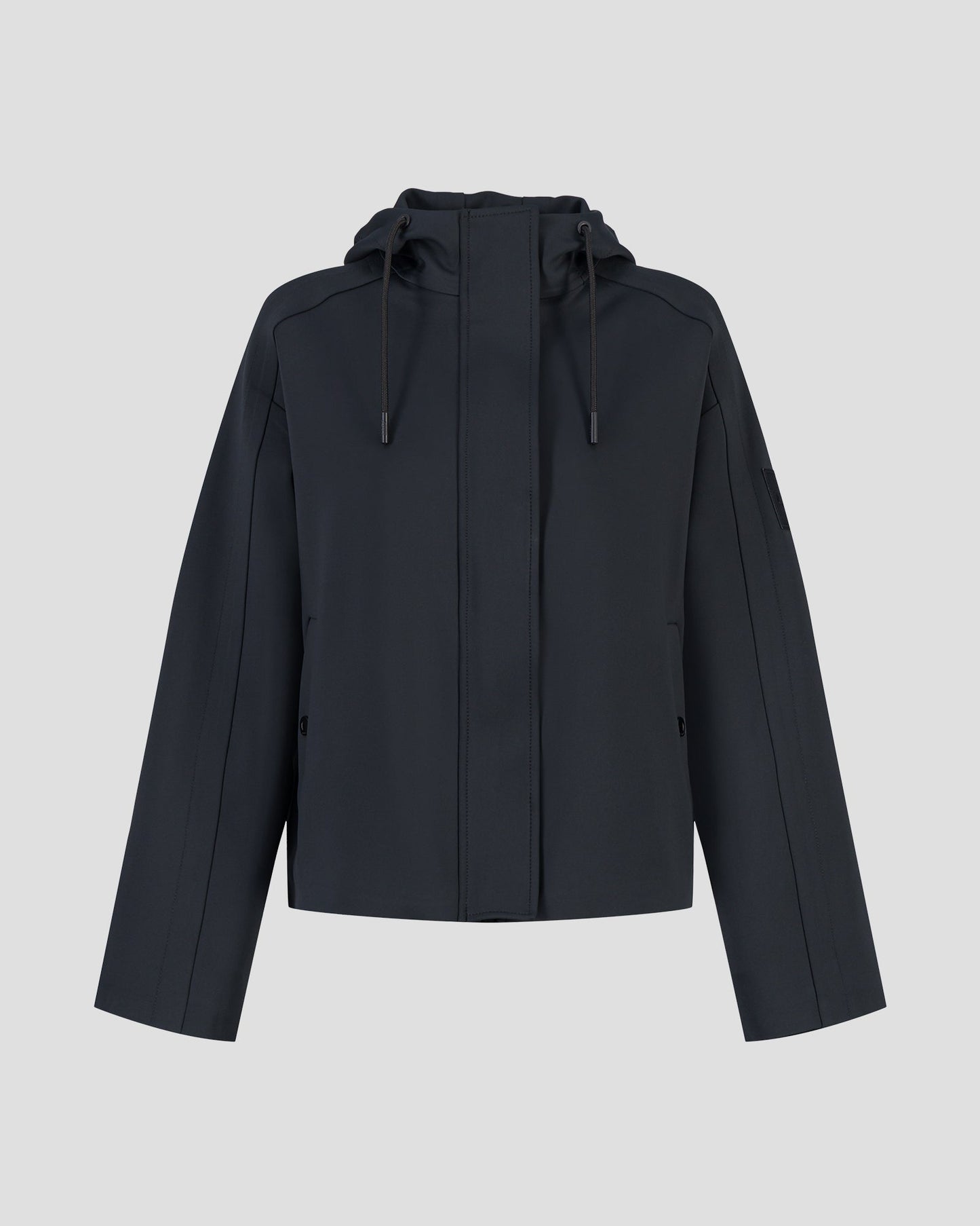 Veste courte bimatière 'oversize' Noir Ellen