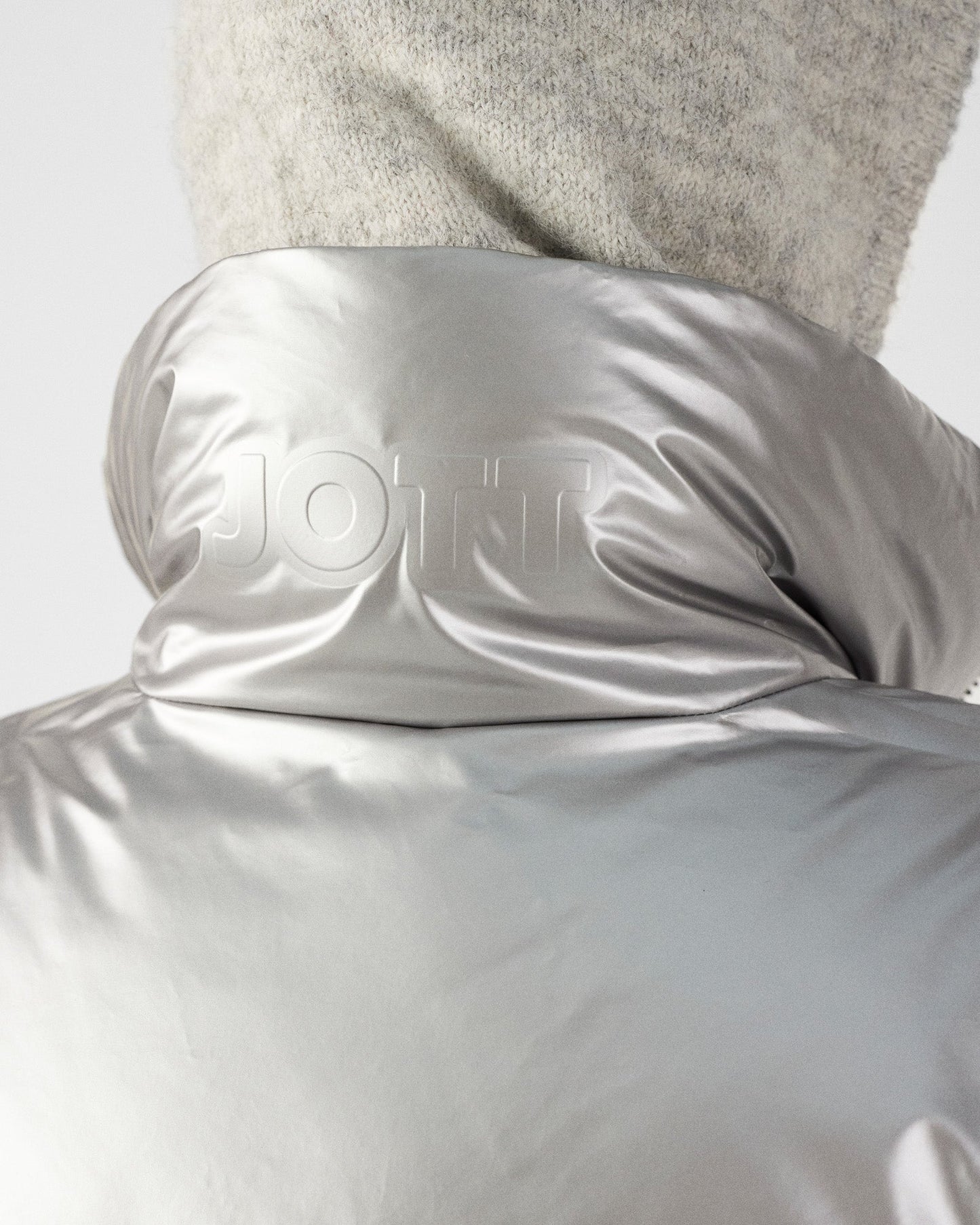 Doudoune métallique esprit 'Puffer' Argent Flake