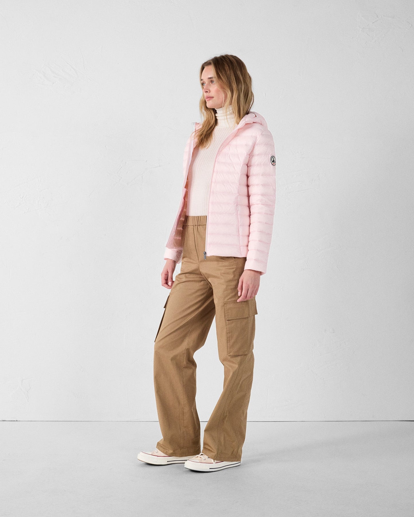 Doudoune légère à capuche Rose pétale Cloe