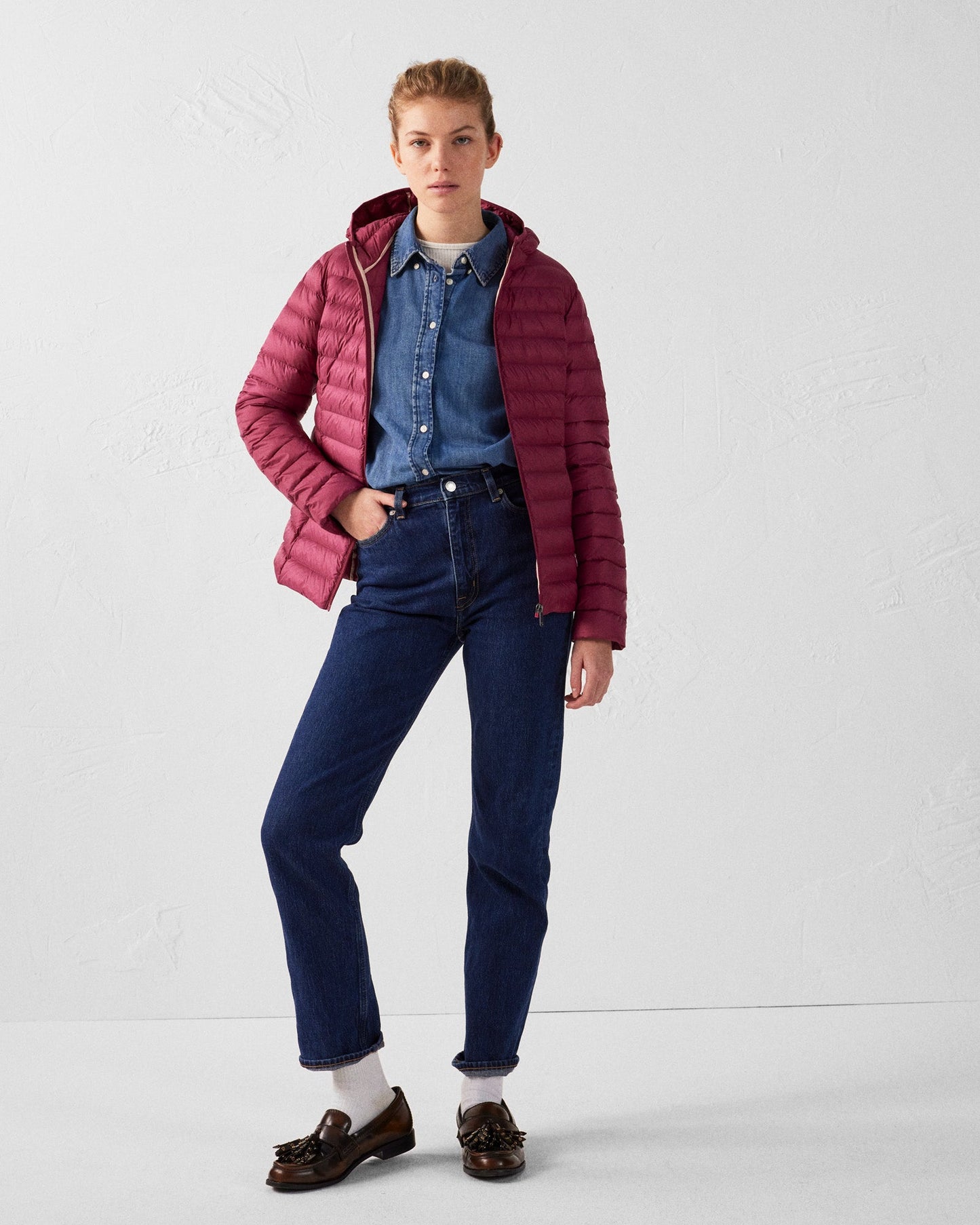 Doudoune légère à capuche Prune Cloe