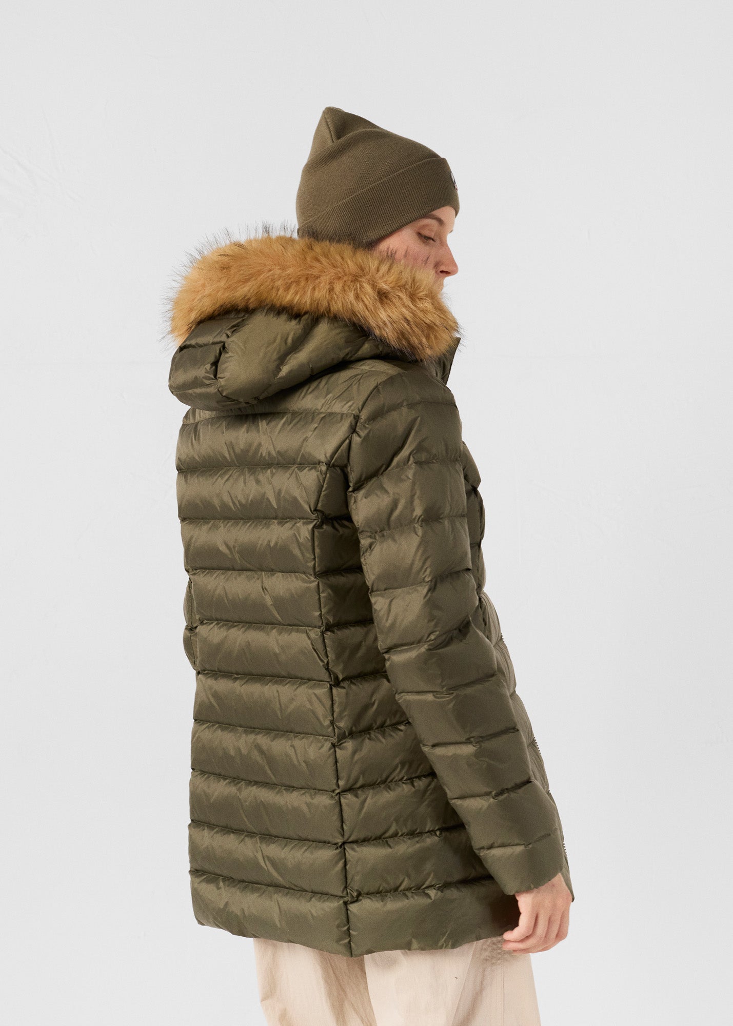 Doudoune mi-longue Grand Froid Army Perle