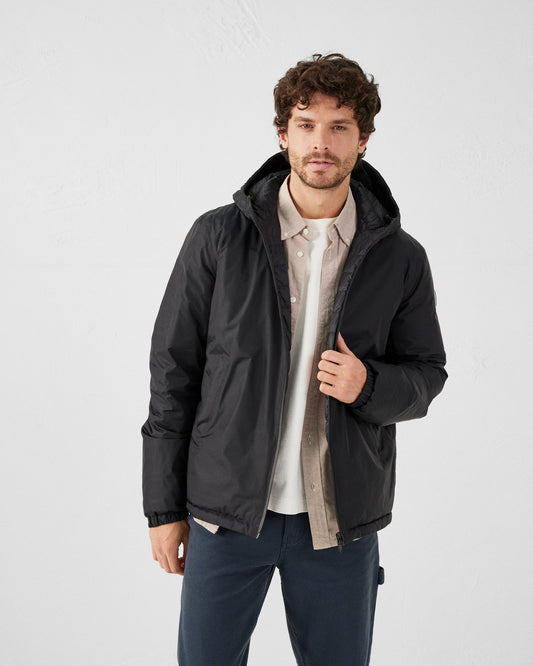 Doudoune réversible à capuche Noir Bergen 2.0