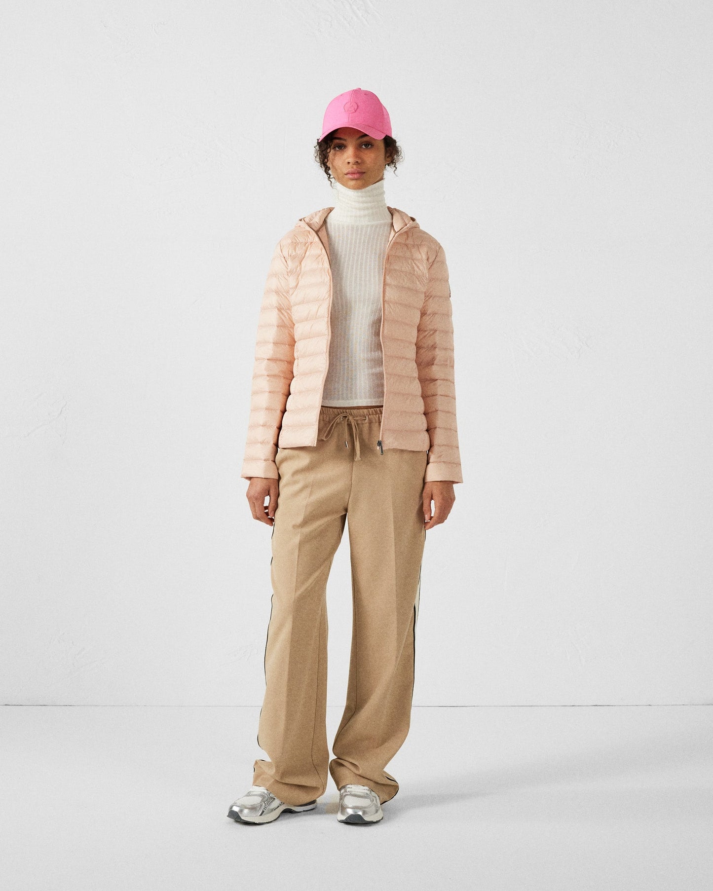 Doudoune légère à capuche Pêche clair Cloe