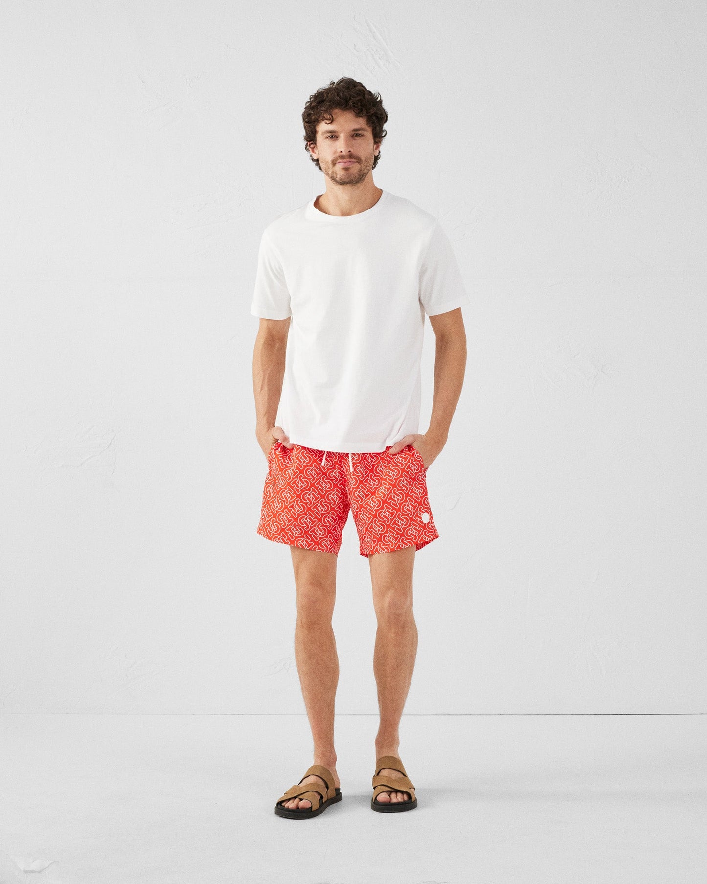 Maillot de bain Mono rouge feu Niolon monogram