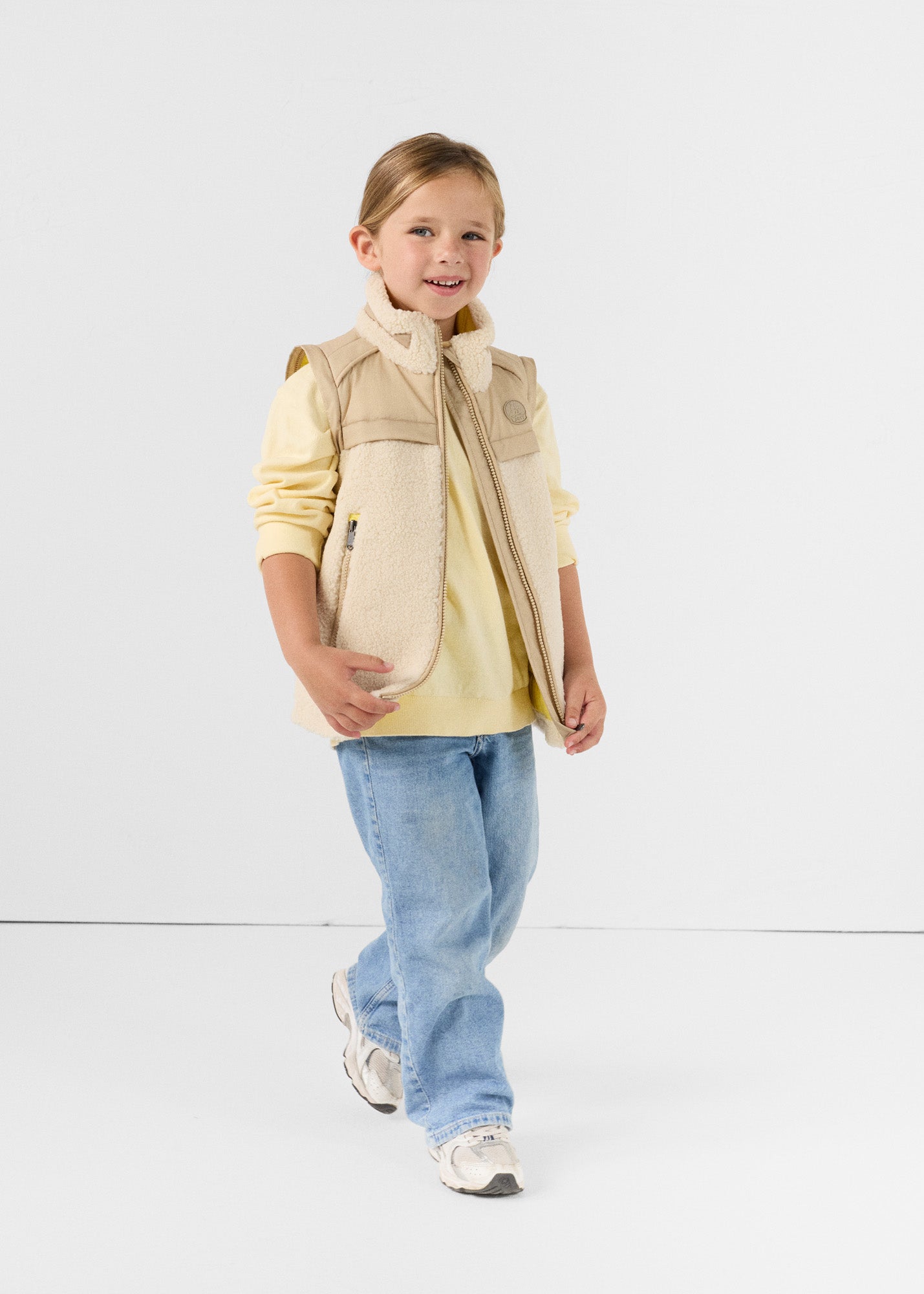 Doudoune enfant sherpa Naturel Erwan