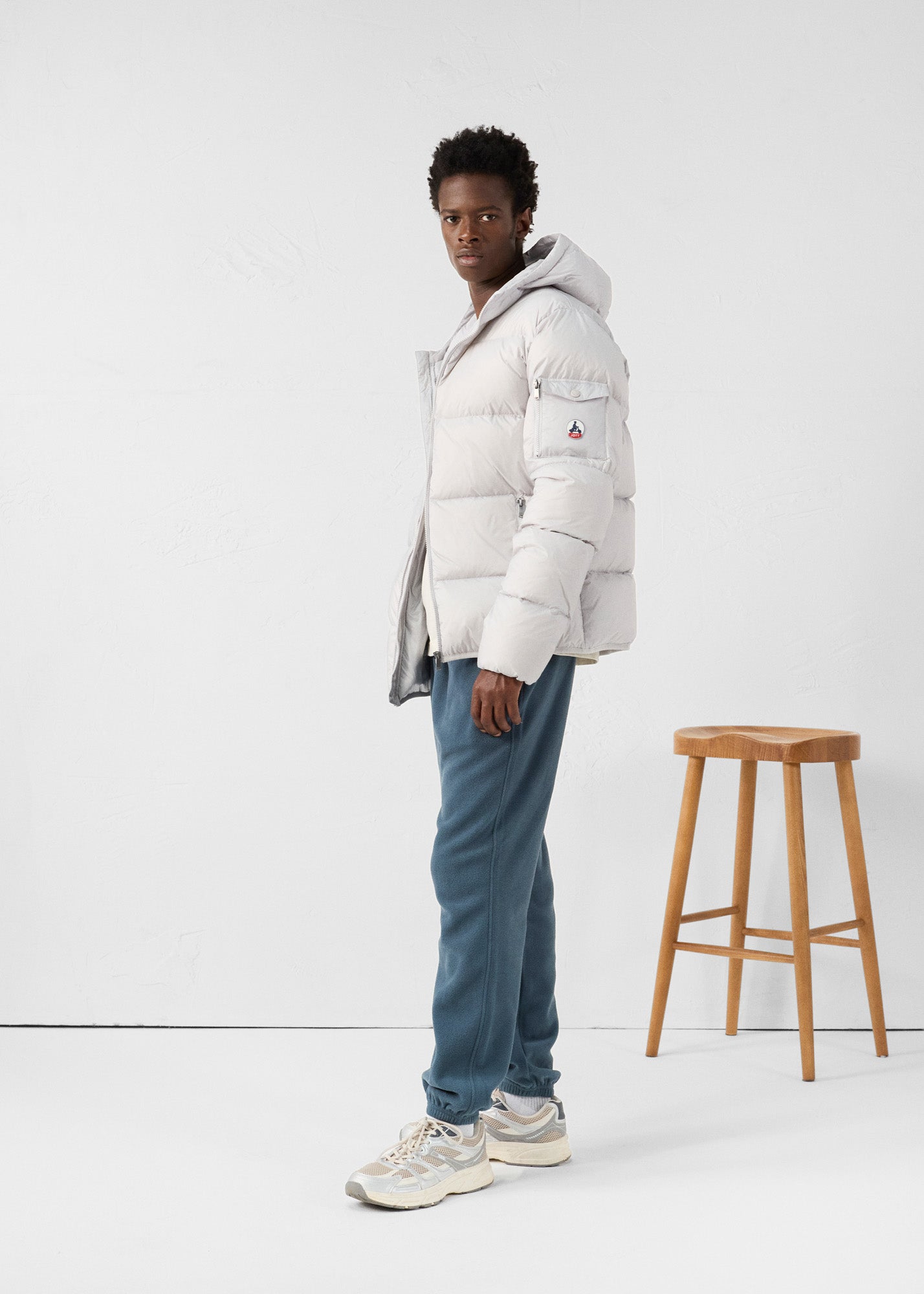 Doudoune à capuche Grand Froid Gris glace Java